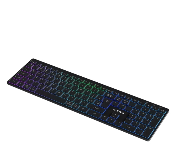 CANYON Klawiatura HKB-W11 UK/US RGB Dwa Tryby Bezprzewodowa Czarna - 1348463 - zdjęcie 4
